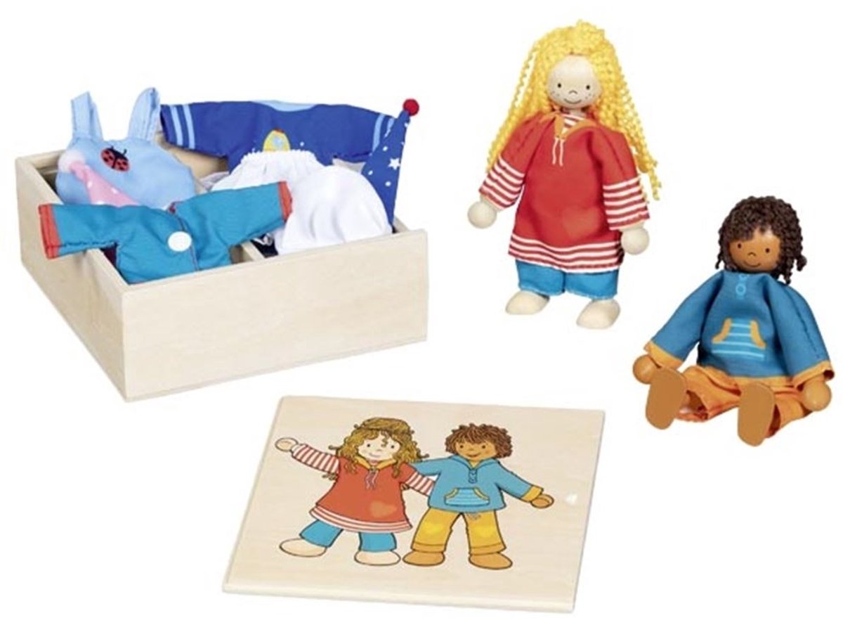Goki Flexible Dolls Fynja Fabio, 6 tenues