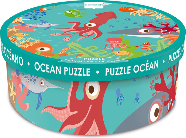Puzzle à gratter - océan - 43,5x60cm - 100 pièces - 5 ans