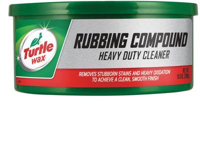 Pâte à frotter Turtle Wax - Nettoyant pour pâte - Pour peinture terne, abîmée et patinée - Élimine les rayures mineures - Utilisation sûre sur tous les types de peinture - Sans silicone - 298 g