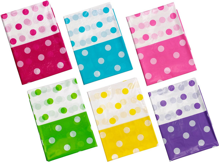 Kindercrea Party Casa Nappe à Pois 130 x 180 cm – Nappe pour fêtes – Nappe à Pois – Décoration de Table pour fête, Anniversaire ou fête – 1 Couleur aléatoire