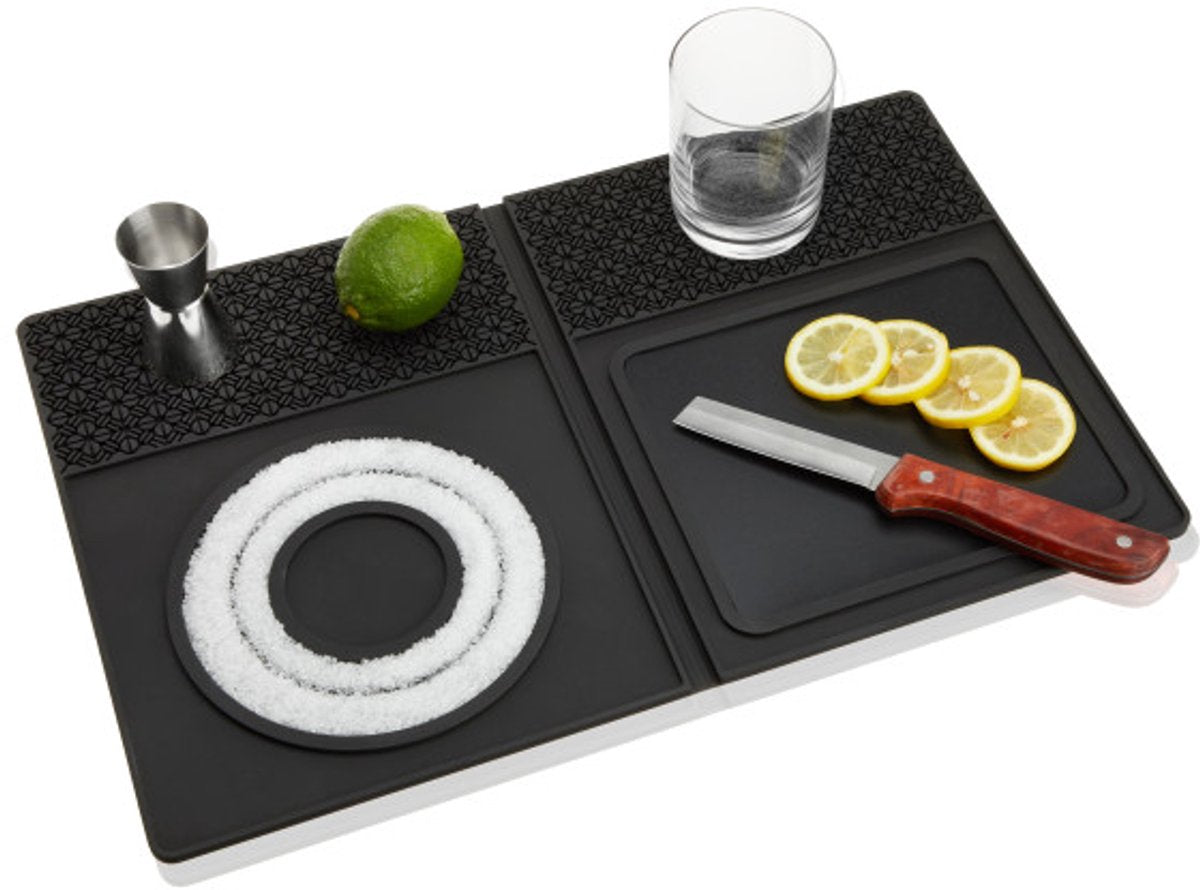 Tapis de bar Innovine™ avec planche à découper - gris