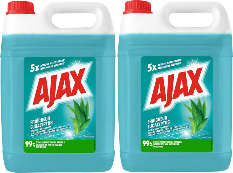 Nettoyant tout usage Ajax - parfum eucalyptus - 2 flacons x 5l