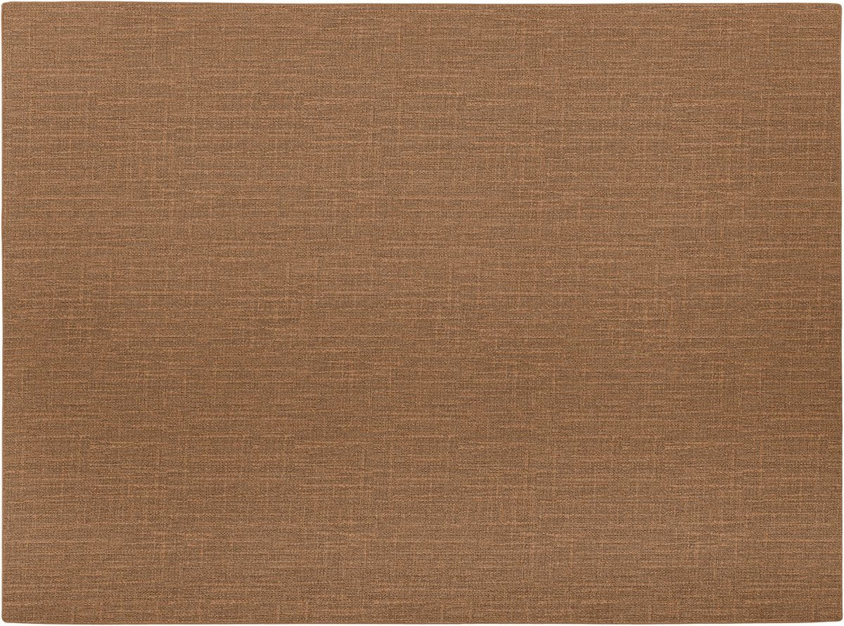 Mesapiu set de table aspect toile - rectangle - 33 x 45 cm - noyer - lot de 4