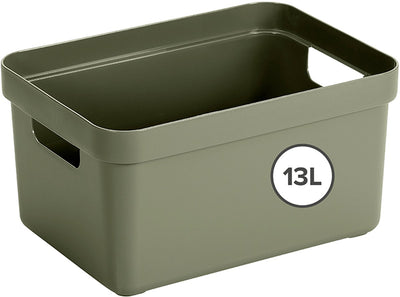 Boîte de rangement Sunware sigma home 13l - 35x24,6x18,3 cm - vert foncé