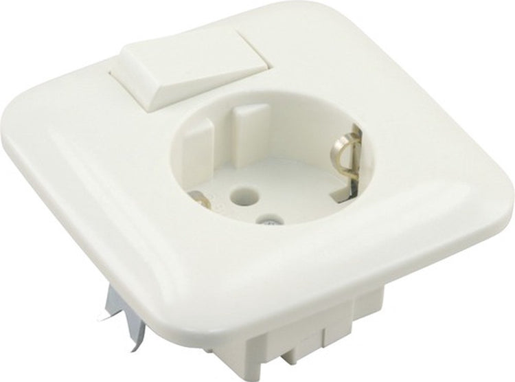 Busch-Jaeger si élément de base à encastrer combinaison prise murale (toilette) ra 1 voie + inverseur crème