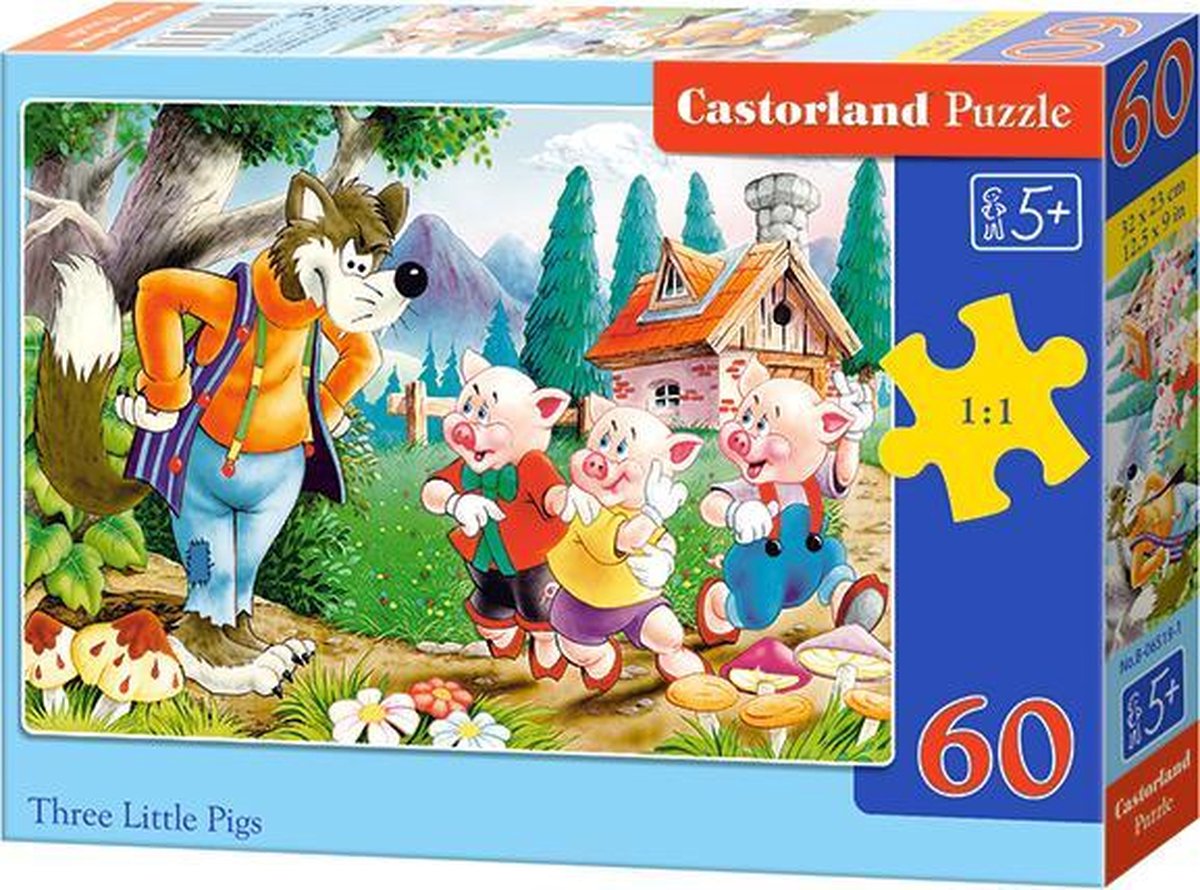 Castorland trois petits cochons - 60 pièces