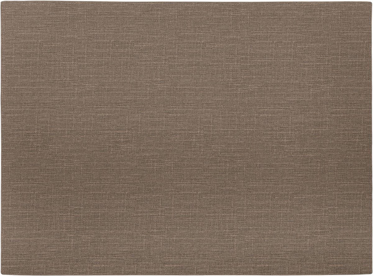 Mesapiu set de table aspect toile - rectangle - 33 x 45 cm - taupe foncé - lot de 4