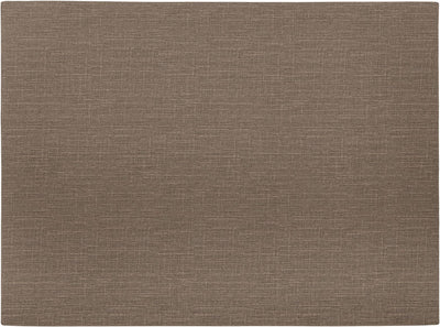 Mesapiu set de table aspect toile - rectangle - 33 x 45 cm - taupe foncé - lot de 4