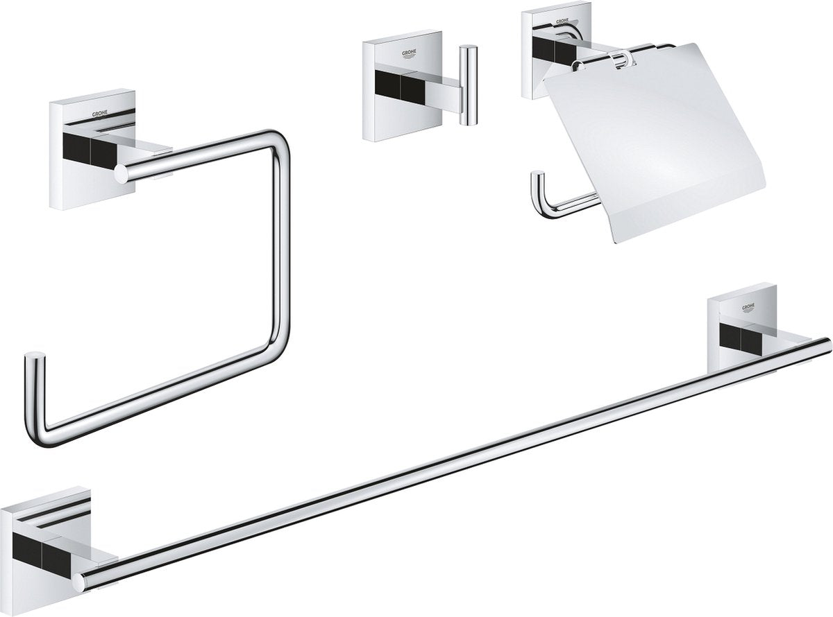 Grohe start cube ensemble d'accessoires 4-en-1 - chromé 41115000