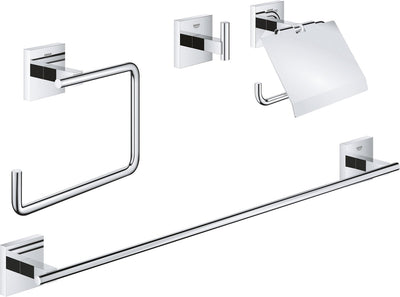 Grohe start cube ensemble d'accessoires 4-en-1 - chromé 41115000