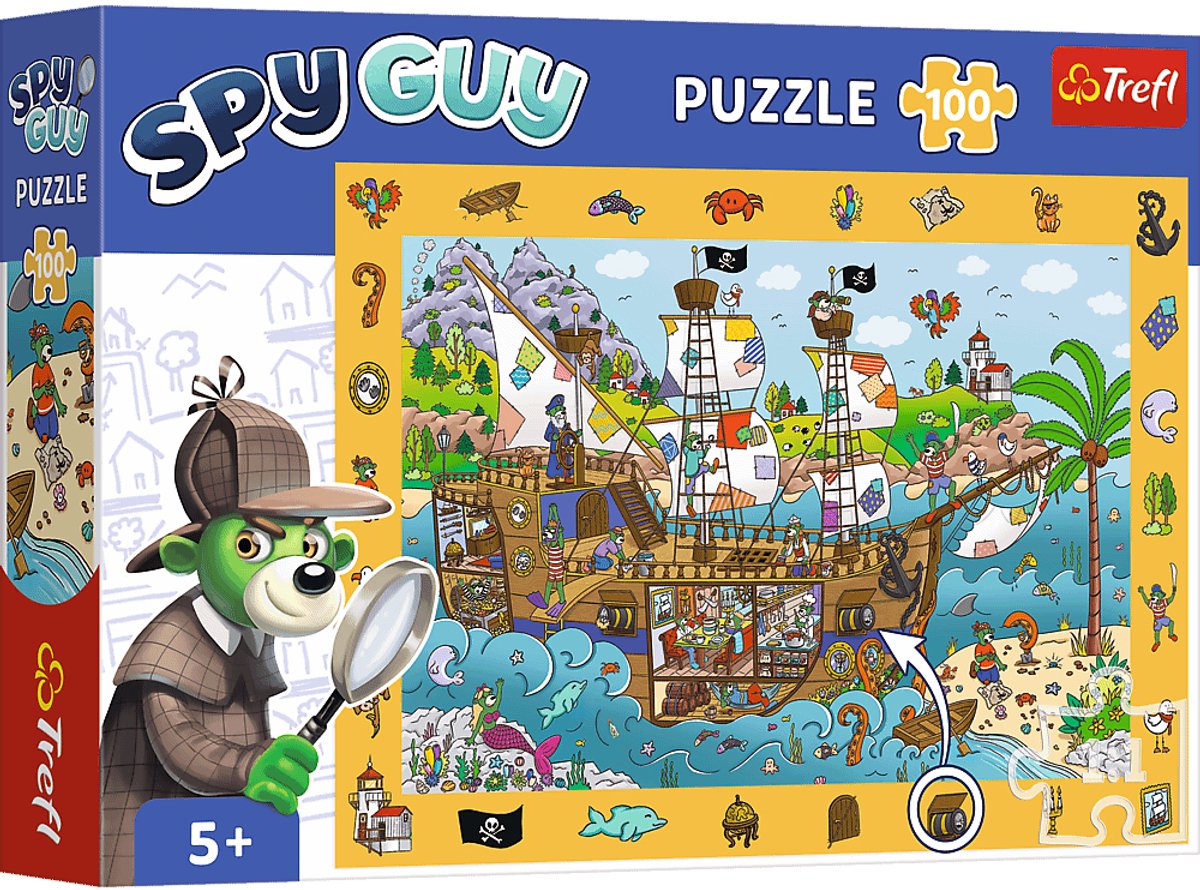 Puzzle Trefl - Puzzle d'observation 100 pièces - Bateau pirate espion.