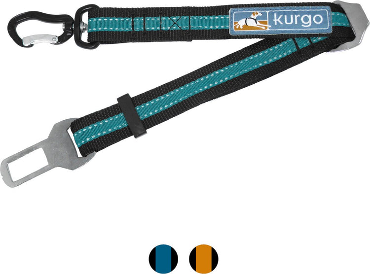 Kurgo Attache pivotante directe vers la ceinture de sécurité - Ceinture de sécurité de voiture pour chiens avec mousqueton rotatif - Directement pour support de ceinture - Bleu - Bleu