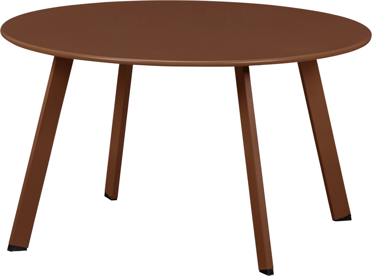 Woood fer table d'appoint de jardin - métal - marron foncé - 40x70x70
