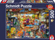 Schmidt - puzzle - vide-grenier - 500 pièces - enfants - à partir de 10 ans