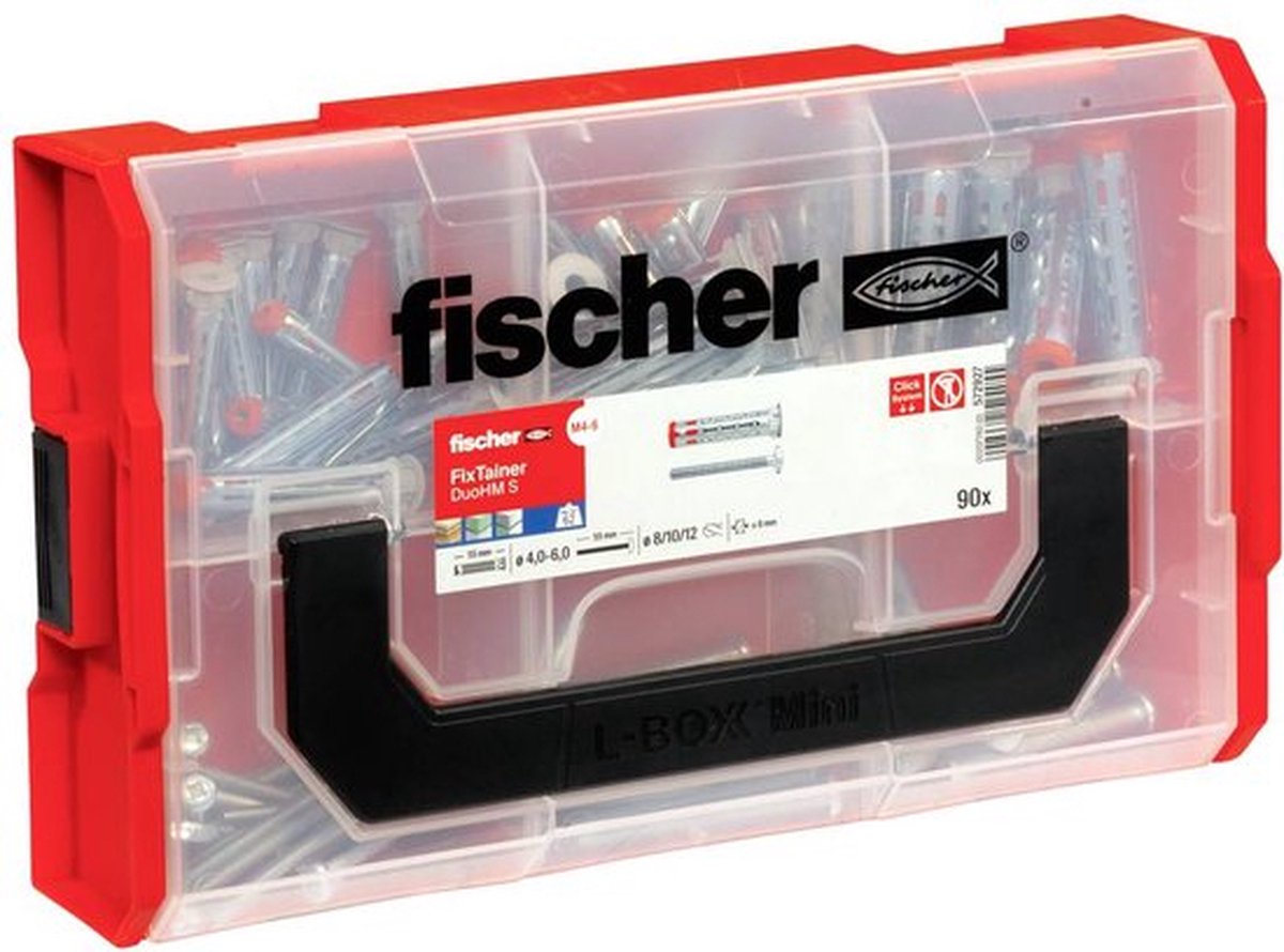 Fiche murale creuse Fischer 572927 fixtainer duohm tx 55 mm 90 pièce(s)