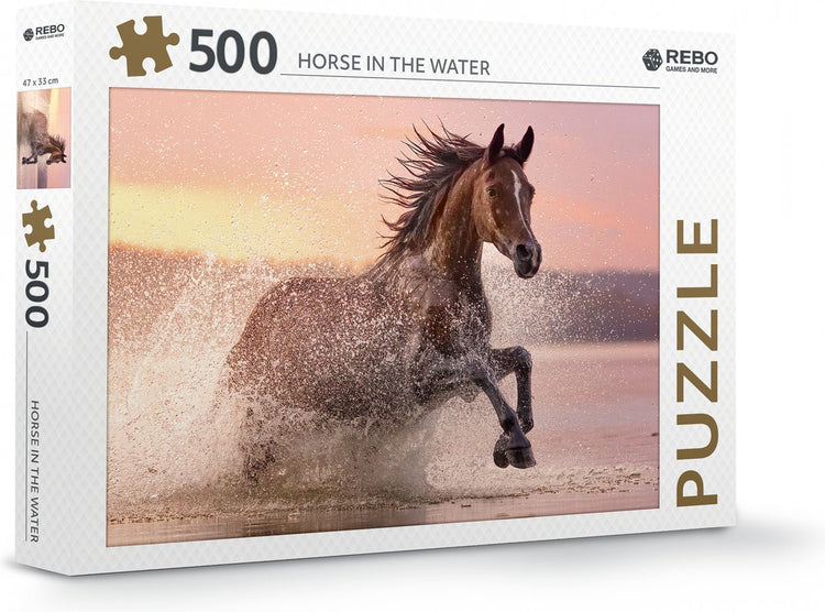 Rebo productions puzzle cheval dans l'eau 500 pièces