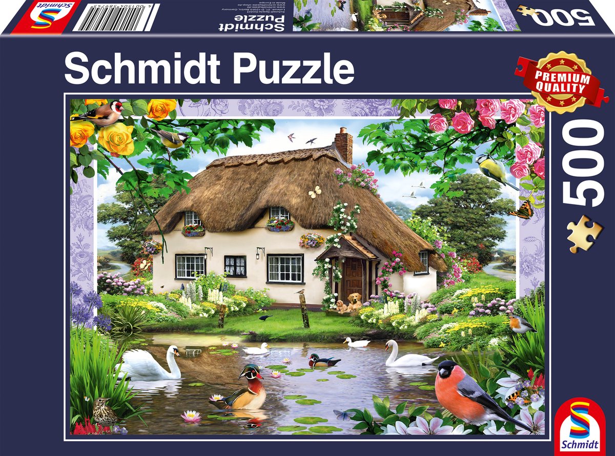 Schmidt - puzzle - maison de campagne romantique - 500 pièces - enfants - à partir de 10 ans
