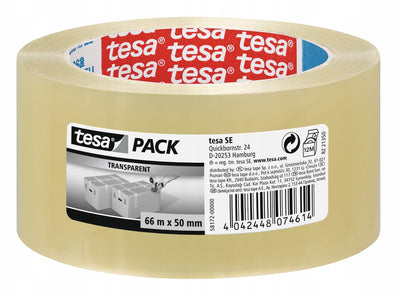 Ruban d'étanchéité Tesa transparent 48 mm x 66 m - adhésif à solvant puissant