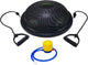 Tunturi Balance Trainer Pro avec poignées - coussin d'équilibre avec jeu de bandes de résistance - ballon d'équilibre incl. pompe à pied fournie - incl. application de remise en forme gratuite