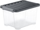 Boîtes de rangement Rotho core plus - lot de 4 - empilables - 15 litres
