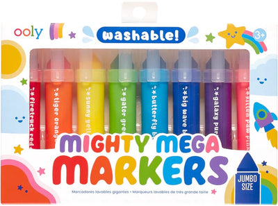 Ooly - de puissants méga marqueurs - 8 couleurs lavables - parfaits pour les petites mains
