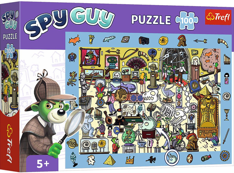 Puzzle Trefl 100 pièces - aventure musée espion - la famille I.