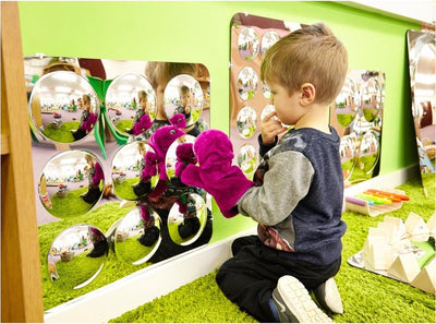 Tickit grand panneau miroir acrylique avec 9 dômes - jeu éducatif-observation pour enfants