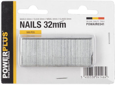 Clous Powerplus powair0341 - pour agrafeuse-cloueuse - 32mm - 500 pièces