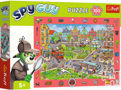 Puzzle Trefl 100 pièces - espion - ville - puzzle d'observation.