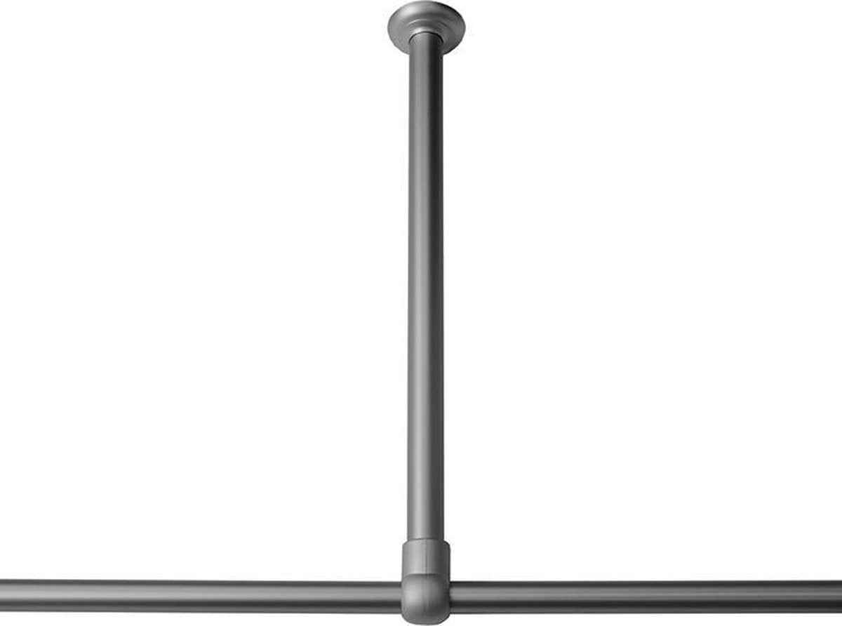 Sealskin seallux - support plafond pour tringle à rideau de douche 60 cm - acier inoxydable - aluminium mat