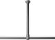 Sealskin seallux - support plafond pour tringle à rideau de douche 60 cm - acier inoxydable - aluminium mat