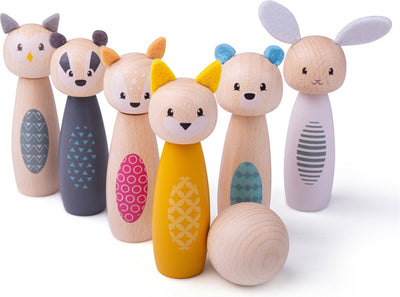 Bigjigs Figures d'animaux de jeu en bois en bois