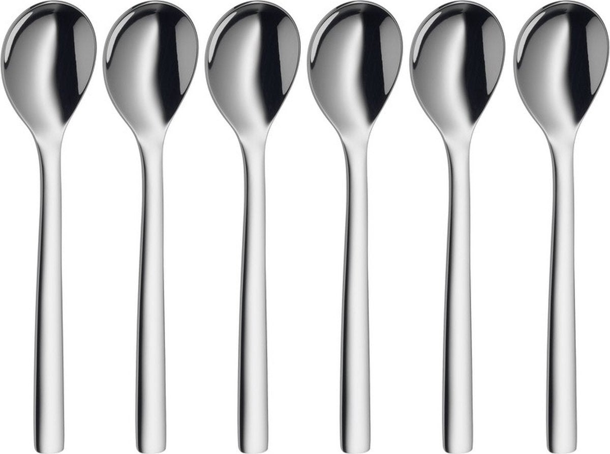 Wmf nuova - cuillères à œufs - 6 pièces - acier inoxydable - va au lave-vaisselle