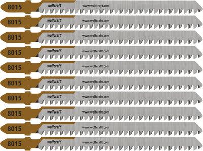Wolfcraft - lames de scie sauteuse pour panneaux d'aggloméré 60 mm - coupe fine - lame hcs avec tige en T - 8015100