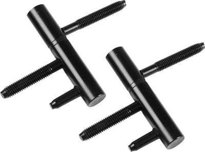 Starx - charnière percée (charnière) - pour porte à feuillure - pour cadres en bois - 75 x 14 mm - noir - 2 pièces