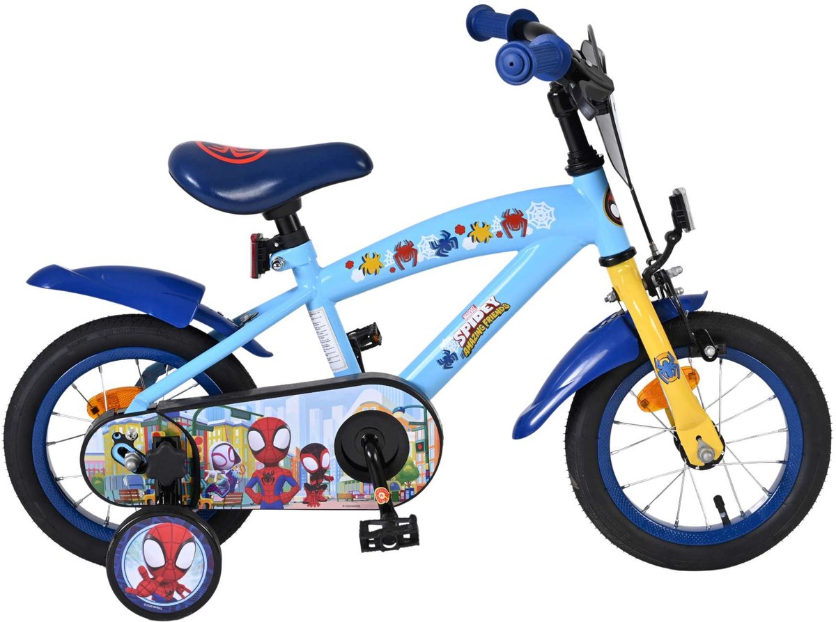 Spidey Children's Bike - Boys - 12 pouces - bleu