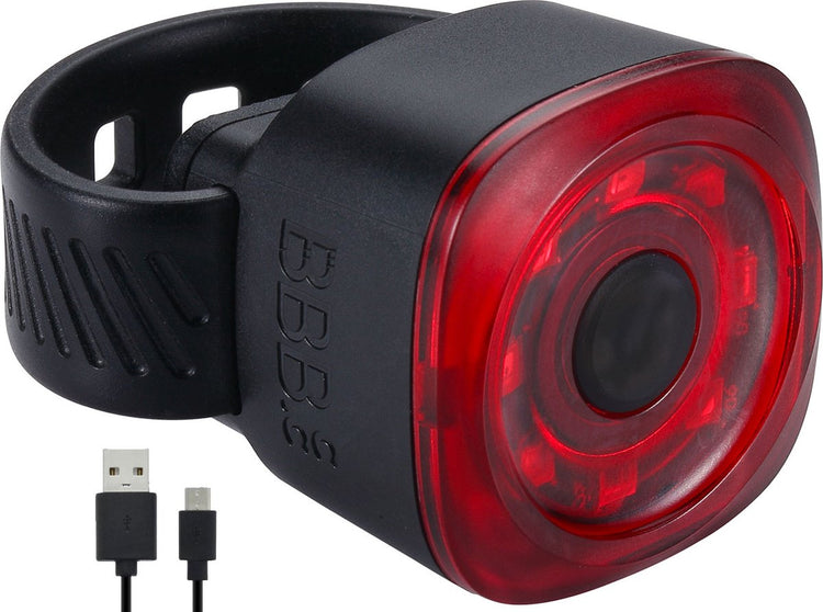 Bbb cycling spirit mini lampe feu arrière de vélo - éclairage de vélo rechargeable par USB - éclairage de vélo avec support de rail de selle - 12 lumens - étanche - longue durée de vie de la batterie - BLS-226