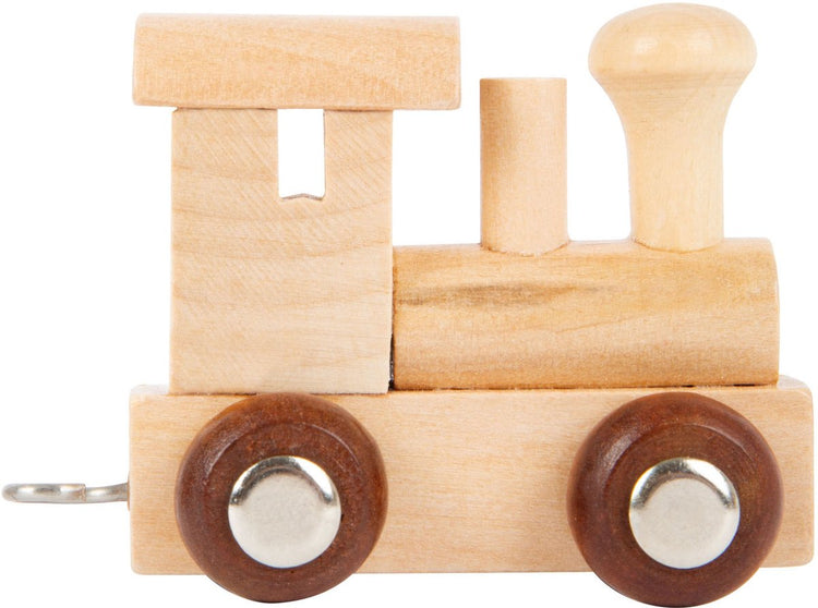 Petit pied - Locomotive de police en bois - 12 pièces