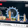Puzzle 3D cubique amusant City Line Londres LED, 107 pièces.