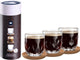 Verre à café Leonardo Gocce 220 ml - lot de 3 verres - avec sous-verres