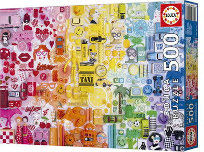 Educa - puzzle - collage couleurs - 500 pièces en carton - puzzle