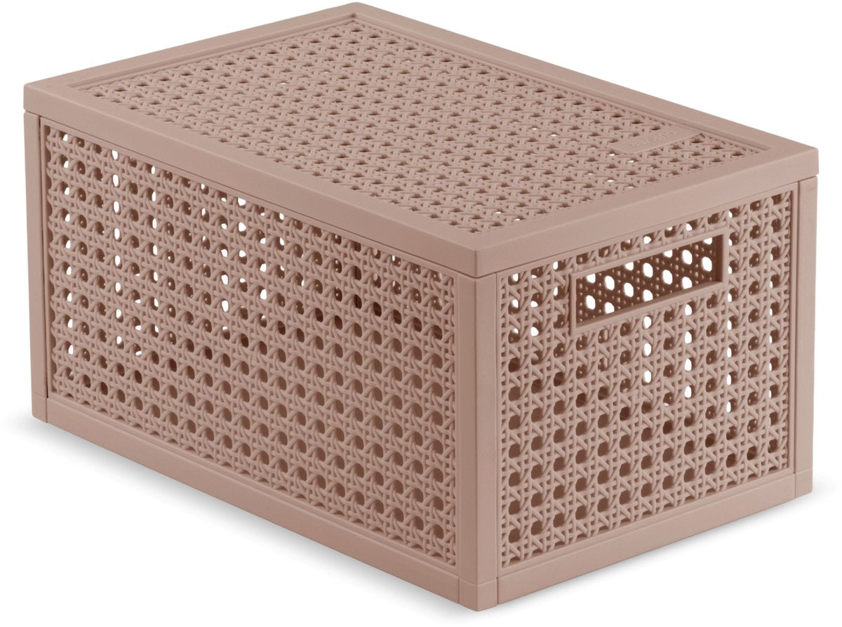 Panier de rangement Curver Kaya - 7l - 18,8x30x15,4 cm - taupe chaud