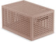 Panier de rangement Curver Kaya - 7l - 18,8x30x15,4 cm - taupe chaud