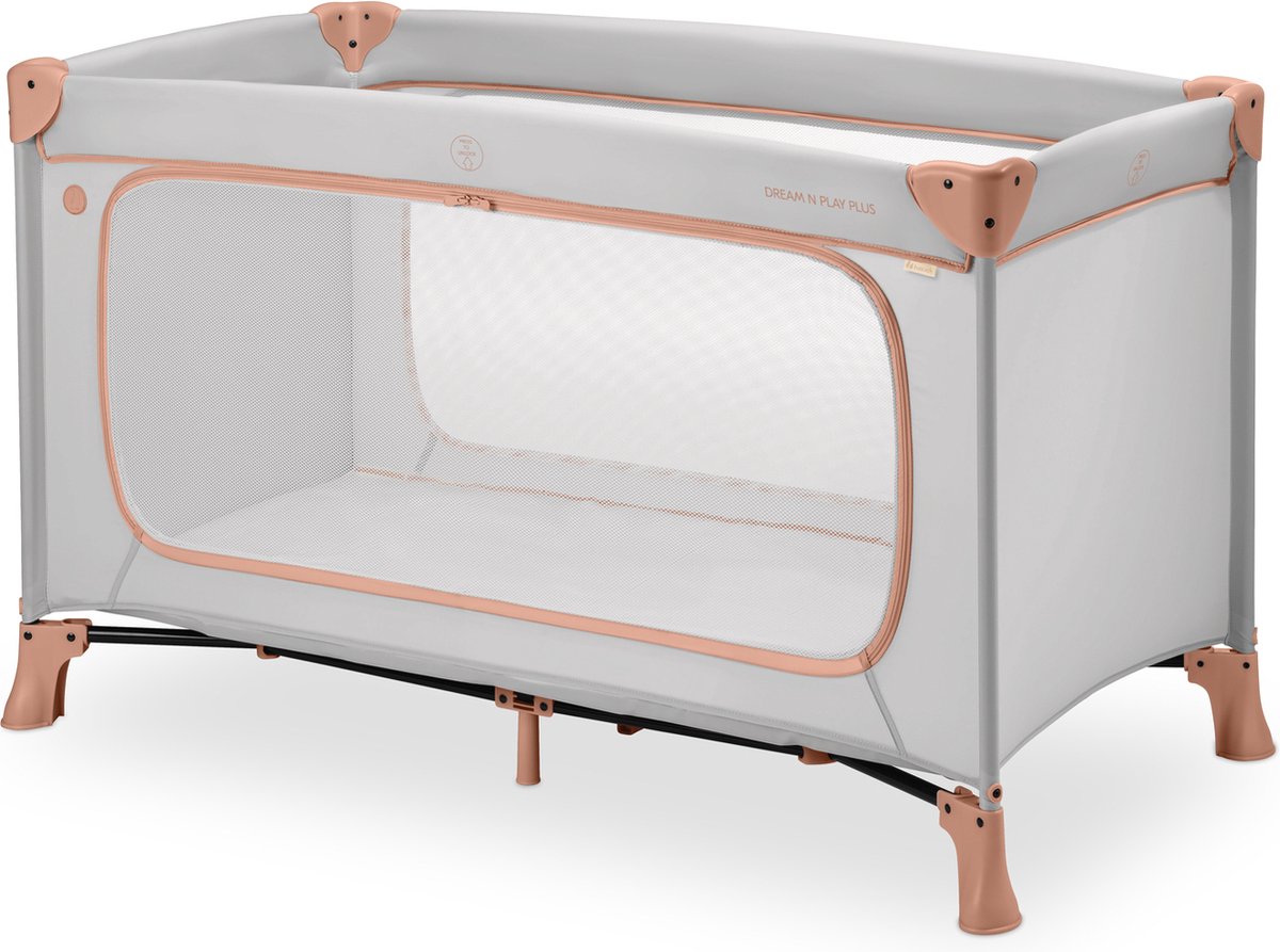 Hauck dream n play plus - lit de camping - passage extra large - liège poussiéreux