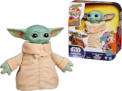 Hasbro star wars : les peluches mandaloriennes grogu action buddy grogu 25 cm