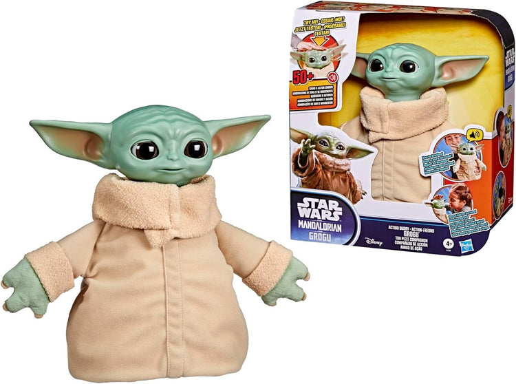 Hasbro star wars : les peluches mandaloriennes grogu action buddy grogu 25 cm