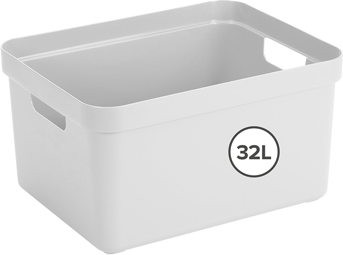 Boîte de rangement Sunware sigma home 32l - 44,5x34,5x24,3 cm - blanc
