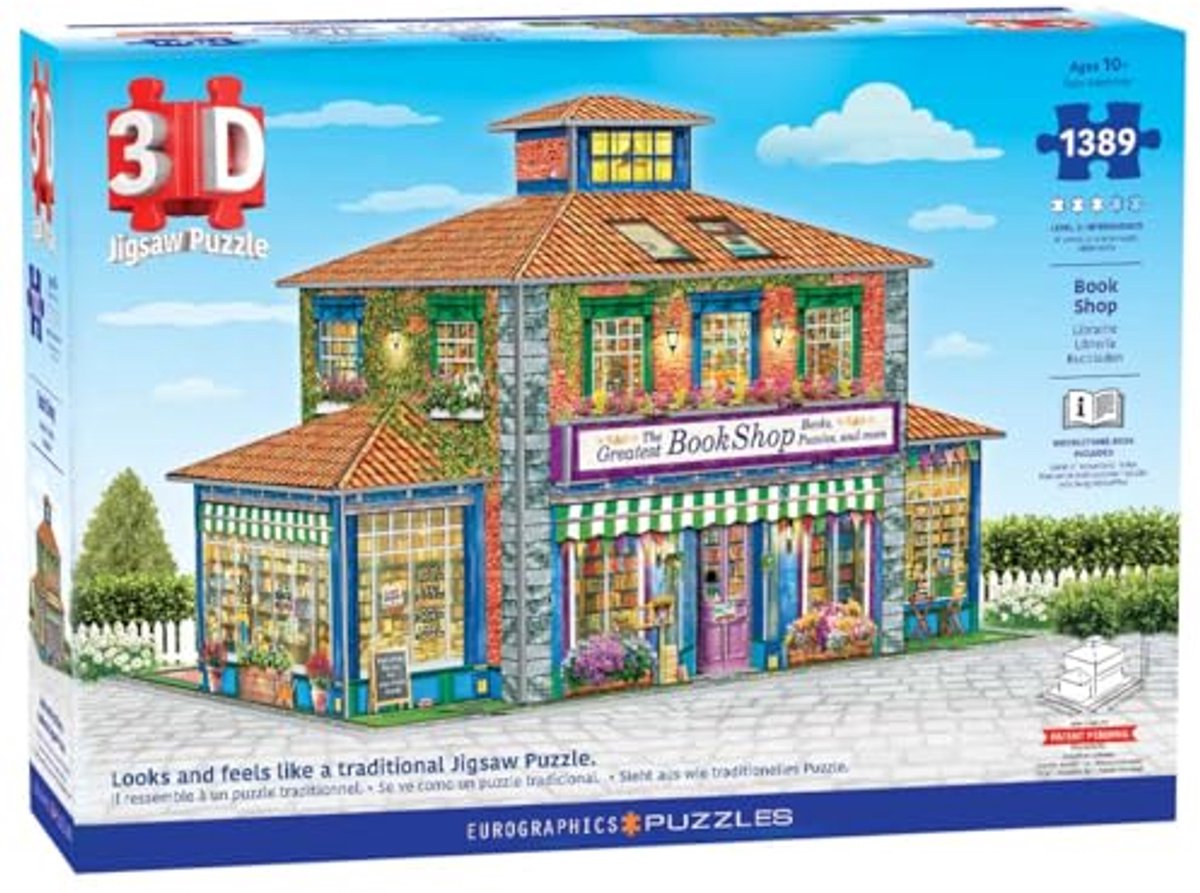 Puzzle Eurographics Librairie 3D - puzzle 1100 pièces.