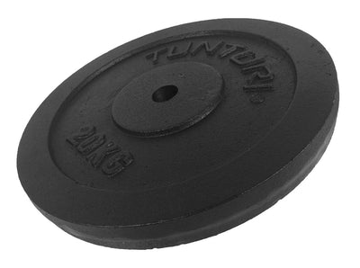 Plaque de poids Tunturi - poids d'haltère - 1 x 20 kg - ø 30 mm - fonte - incl. application de remise en forme gratuite