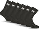 Fila chaussettes de sport de tennis petit logo - taille 35 38 - paquet de 6 - noir